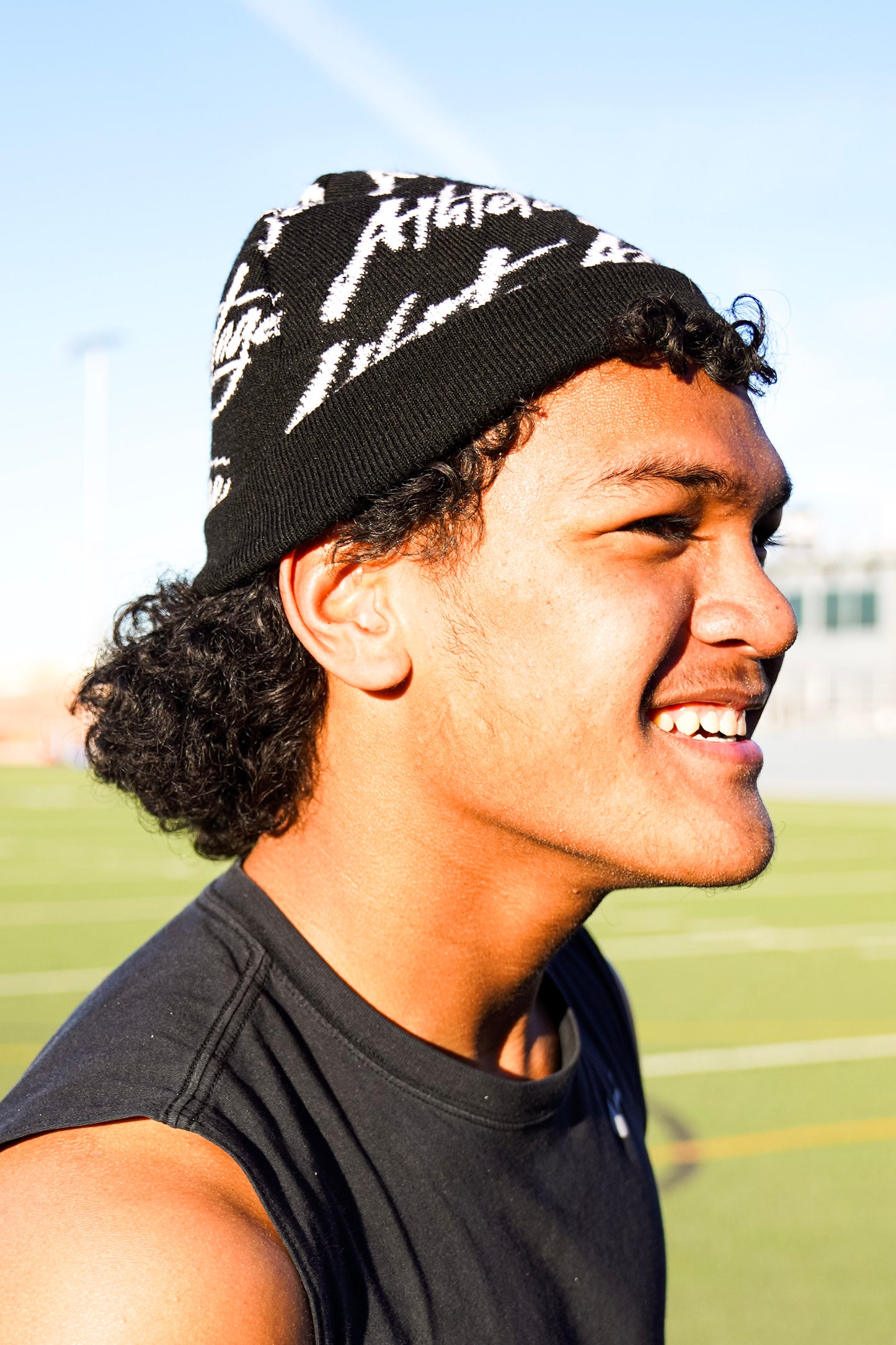 Black Graffiti Beanie